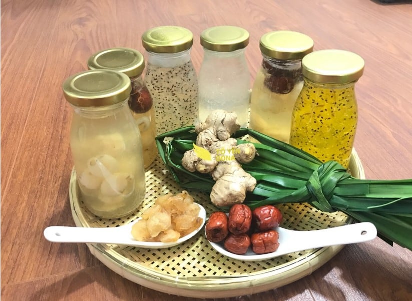 yến chưng hạt sen táo đỏ đường phèn